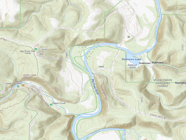 USGS topographic map of Slabtown