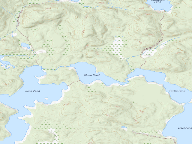 USGS topographic map of Slang Pond Site 2 (Saint Regis Canoe Area)