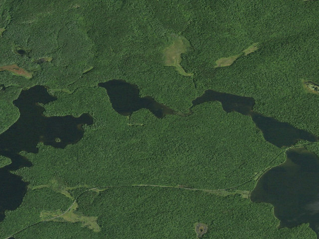 Aerial image of Slang Pond Site 3 (Saint Regis Canoe Area)