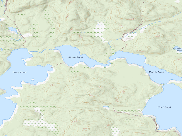 USGS topographic map of Slang Pond Site 3 (Saint Regis Canoe Area)