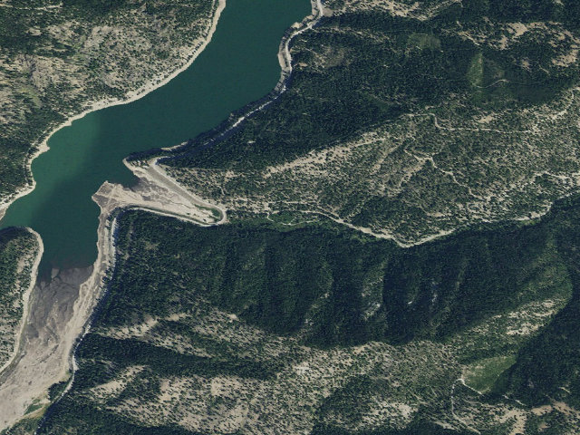 Aerial image of Slate Creek Campground