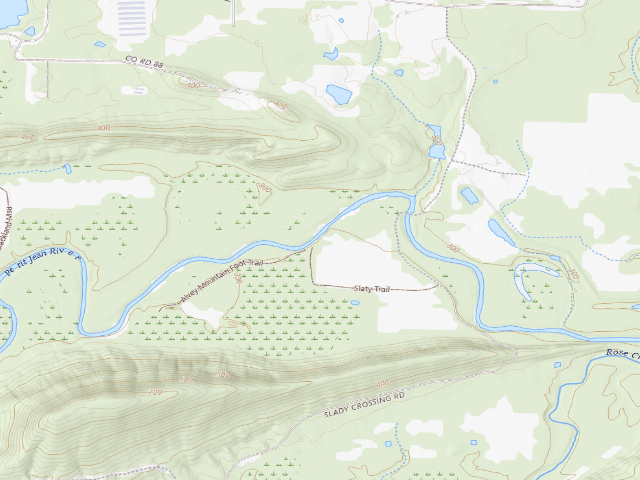 USGS topographic map of Slaty Camping Area