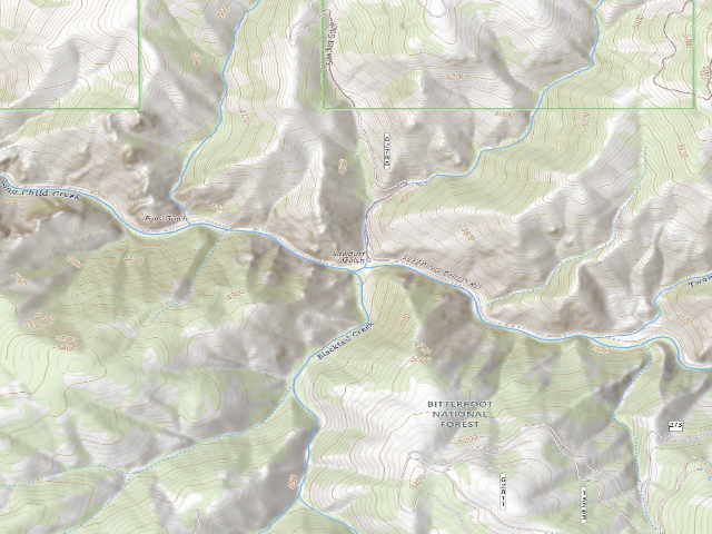USGS topographic map of Sleeping Child 002