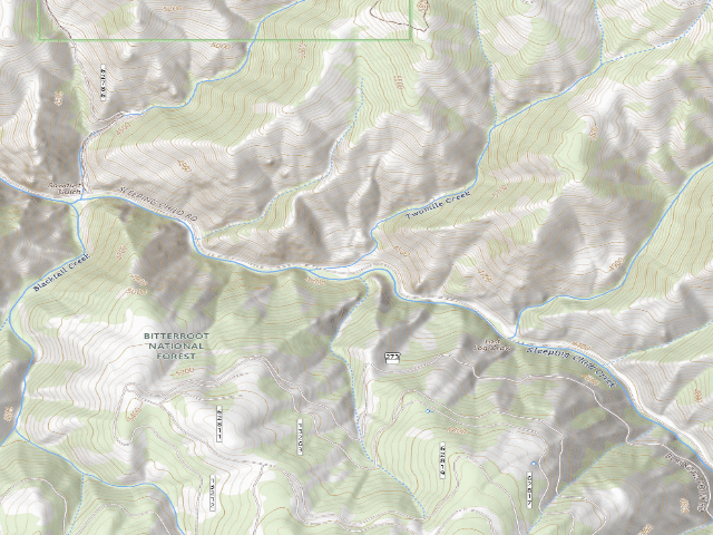 USGS topographic map of Sleeping Child 003
