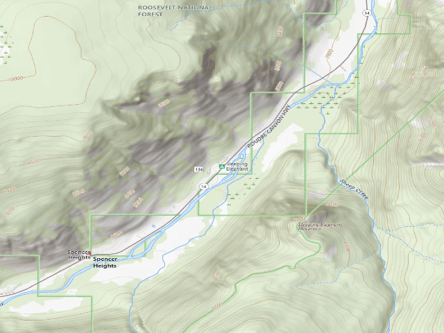 USGS topographic map of Sleeping Elephant