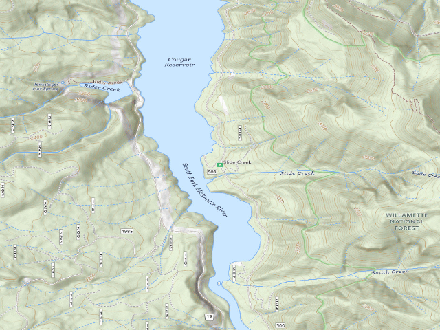 USGS topographic map of Slide Creek