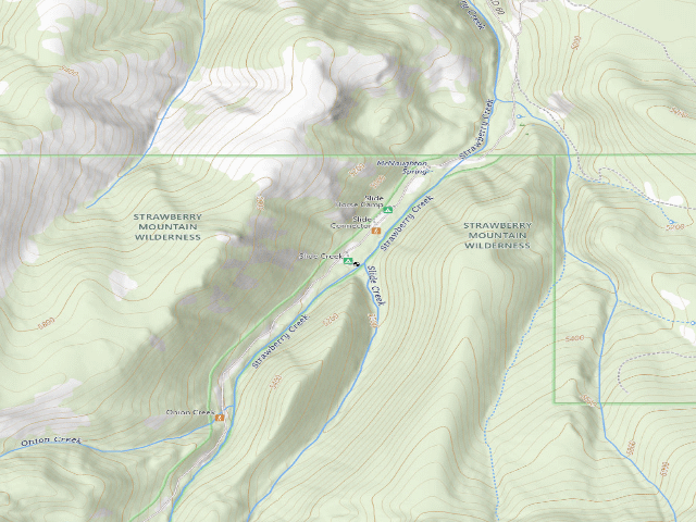 USGS topographic map of Slide Creek