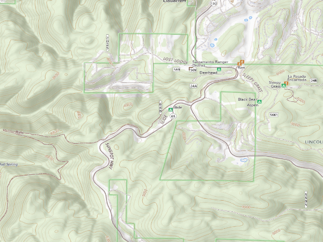 USGS topographic map of Slide Group Campground
