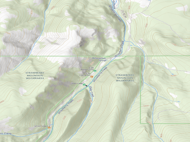 USGS topographic map of Slide Horse Camp