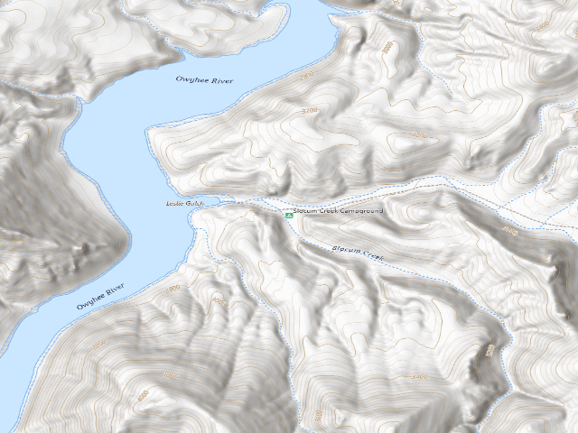USGS topographic map of Slocum Creek Campground
