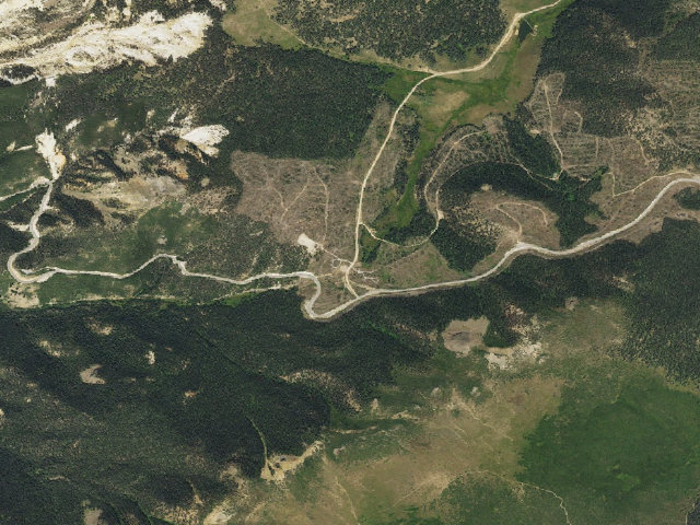 Aerial image of Slumgullion