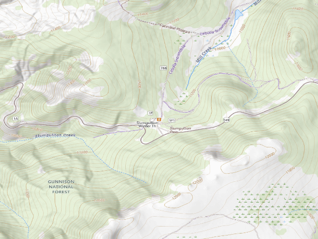 USGS topographic map of Slumgullion