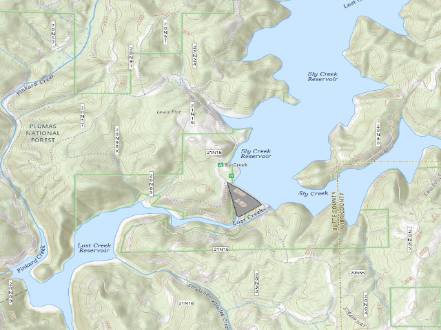 USGS topographic map of Sly Creek