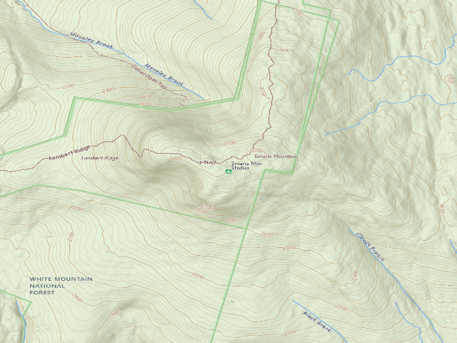 USGS topographic map of Smarts Mountain Campsite
