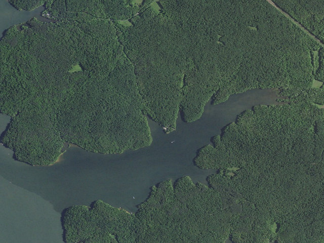 Aerial image of Smith Bay Campground