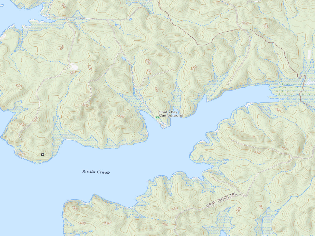 USGS topographic map of Smith Bay Campground