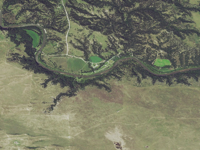 Aerial image of Smith Falls SP