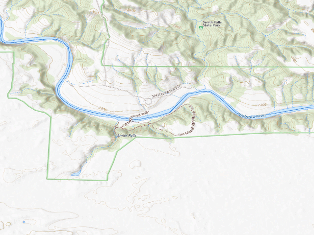 USGS topographic map of Smith Falls SP
