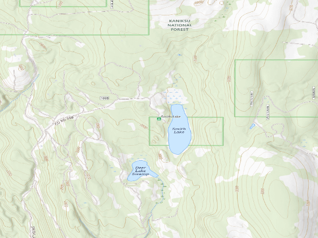 USGS topographic map of Smith Lake