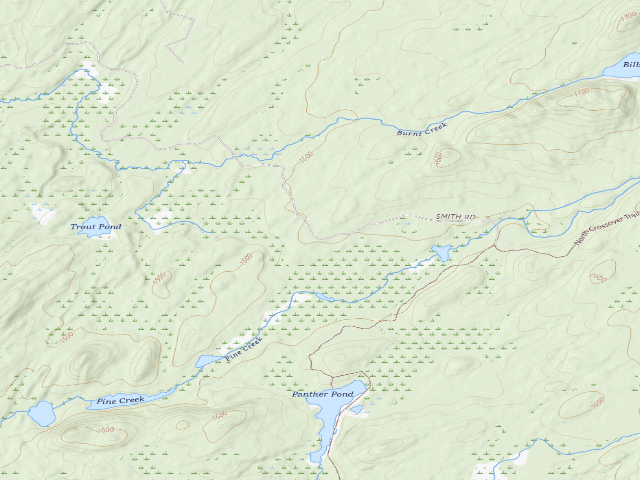 USGS topographic map of Smith Road Accessible Campsite (Independence River Wild Forest)
