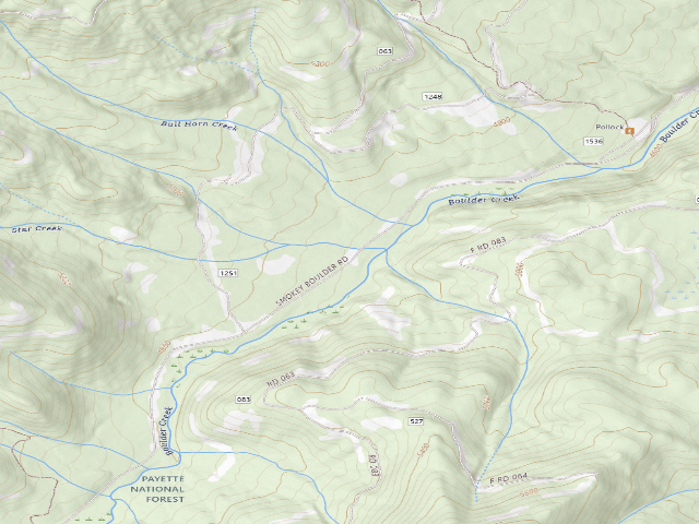 USGS topographic map of Smokey Boulder Dispersed