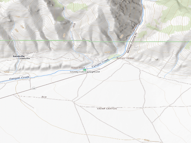 USGS topographic map of Smokey Cubs Recreation Site