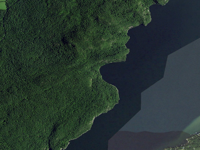 Aerial image of Snake Den Harbor Campsite [DEC #4469] (Split Rock Wild Forest)