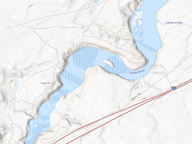 USGS topographic map of Snake River Vista Recreation Site