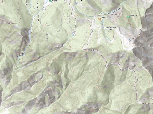 USGS topographic map of Snow Flat Cg
