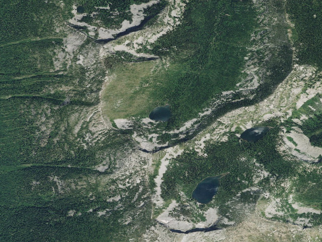 Aerial image of Snow Lake