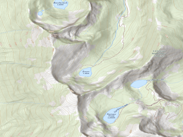 USGS topographic map of Snow Lake