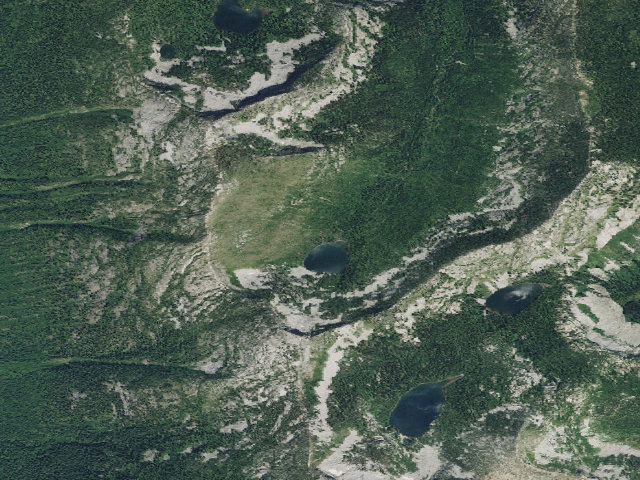 Aerial image of Snow Lake