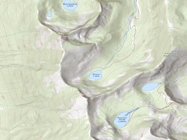 USGS topographic map of Snow Lake