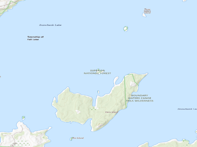 USGS topographic map of Snowbank Lake Site 7