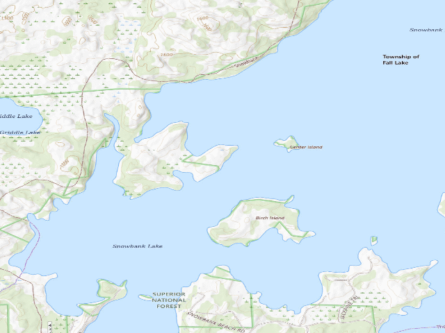 USGS topographic map of Snowbank Lake Site 8