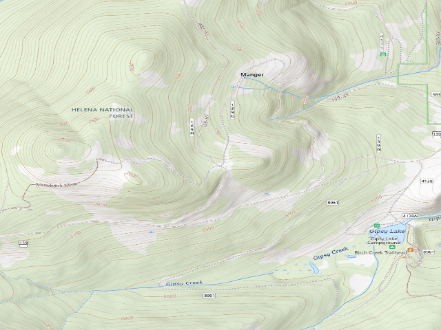 USGS topographic map of Snowbank Rd 139H1 006