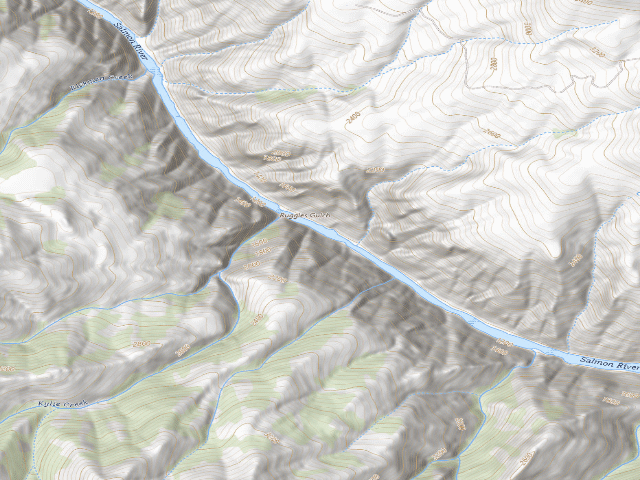 USGS topographic map of Snowhole Rapids Wilderness Study Area