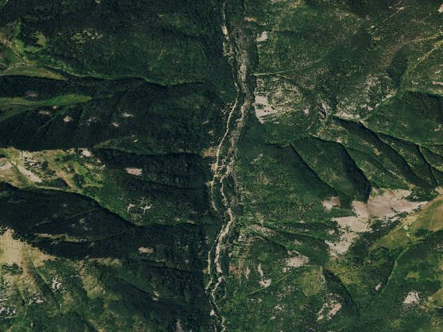 Aerial image of Snowslide Campground