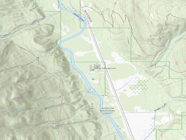 USGS topographic map of Snyder Guard Station Campground