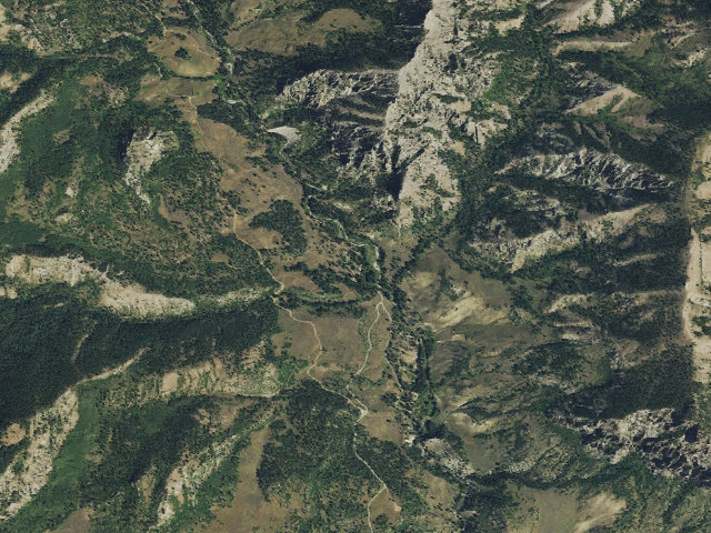 Aerial image of Soap Creek Campground