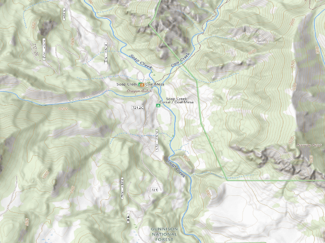 USGS topographic map of Soap Creek Corral