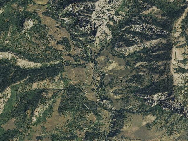 Aerial image of Soap Creek Corral / Coal Mesa