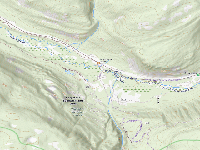 USGS topographic map of Soapstone Comfort Camps