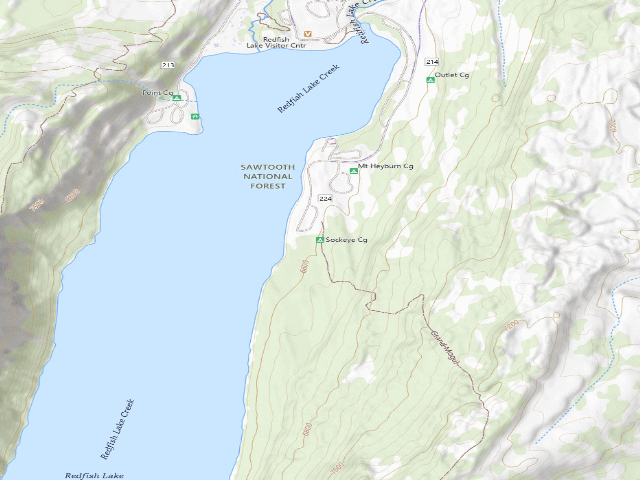 USGS topographic map of Sockeye Cg