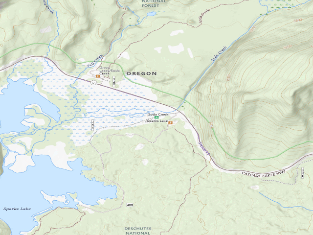 USGS topographic map of Soda Creek