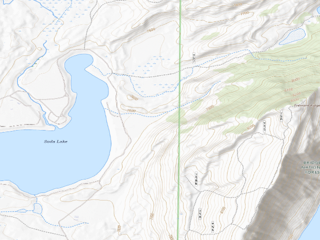 USGS topographic map of Soda Lake WHMA — Aspen