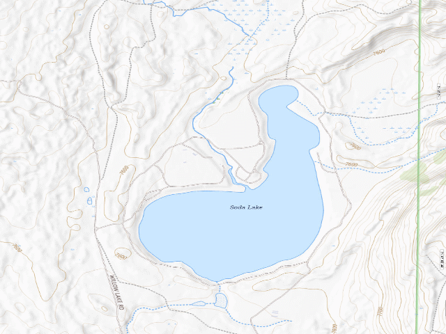 USGS topographic map of Soda Lake WHMA Campground #14