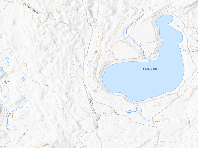 USGS topographic map of Soda Lake WHMA — West Bench