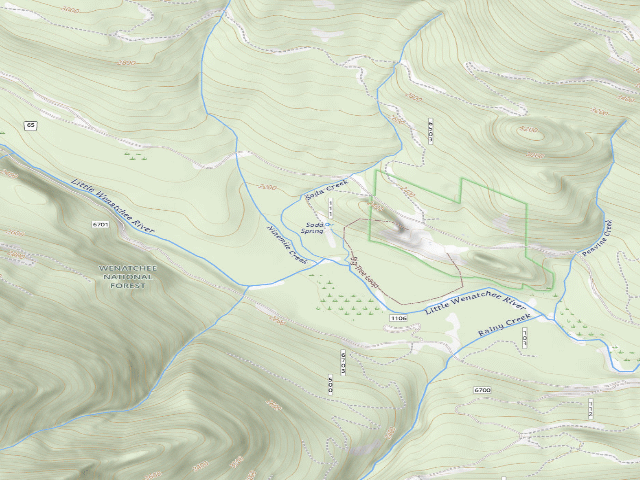 USGS topographic map of Soda Springs Campground