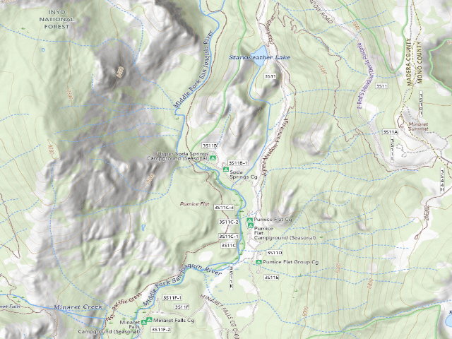 USGS topographic map of Soda Springs Cg